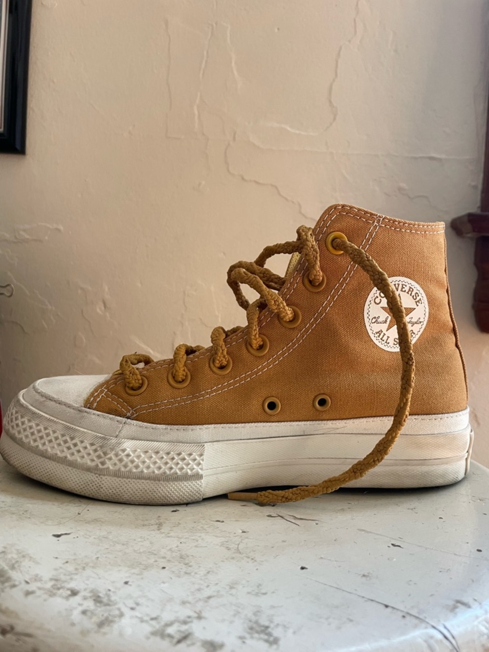 Mustard yellow Converse High Top